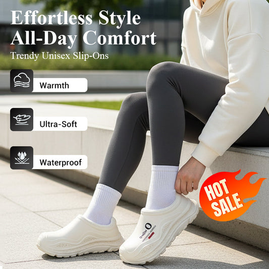 🔥 Gemütliche, wasserdichte Slipper mit Fleecefutter – extrem warm, weich und bequem