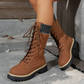 Gesteppte Winterstiefel für Damen, halbhoch, mit seitlichem Reißverschluss