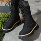 Gesteppte Winterstiefel für Damen, halbhoch, mit seitlichem Reißverschluss