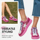 Damen Vintage Glitzer Mode Freizeit Sneakers