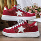 Damen Vintage Glitzer Mode Freizeit Sneakers