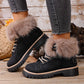 Damen-Ankle-Boots mit Kunstpelzbesatz
