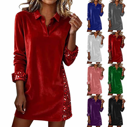 Stilvolles Kleid für Damen mit Paillettenverzierung