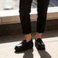 Damen-Slip-On-Plateau-Keilabsatz-Loafer