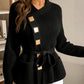 Asymmetrischer Pullover mit langen Ärmeln und Gürtel für Damen