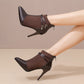 Elegante Stiefeletten mit spitzer Zehenpartie und Stilettoabsatz🔥Kauf 2 Artikel versandkostenfrei