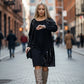 Stilvolles Langarmkleid für Damen mit Pailletten