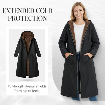 Fröhliches Neujahr! 50% auf alles 🎊⏰Langer Damen Vintage-Parka mit kuscheligem Futter und Kapuze