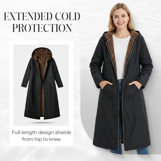 Fröhliches Neujahr! 50% auf alles 🎊⏰Langer Damen Vintage-Parka mit kuscheligem Futter und Kapuze