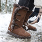 Ultra-warme Damen-Schneestiefel mit Kunstfellfutter, halbhohe Wadenlänge