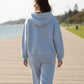 Lässiges Damen-Set aus Kapuzen-Sweatshirt und Jogginghose mit Leopardenmuster-Futter 【KAUFEN SIE 2  KOSTENLOSEN VERSAND】