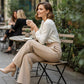 🌟👖 Stilvolle Damenhose mit hohem Bund – knitterfrei und strapazierfähig für Büro und Alltag 🌿✨