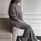 Strassverziertes Strickpullover- und Hosen-Set