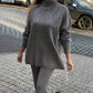 Strassverziertes Strickpullover- und Hosen-Set