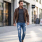 💘 Valentinstagsangebot: 50% Rabatt! 👖 Stylische Ripped Skinny Jeans für Herren: Moderner Zerrissener-Look + Bequeme Baumwolle – Für einen lässig-coolen Style!