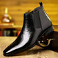 Herren-Slip-On-Stiefel aus Leder mit Print