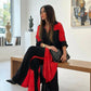 Elegantes Set: Lange Bluse und Hose mit weitem Bein