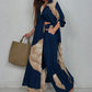 Elegantes Set: Lange Bluse und Hose mit weitem Bein