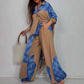 Elegantes Set: Lange Bluse und Hose mit weitem Bein