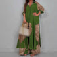 Elegantes Set: Lange Bluse und Hose mit weitem Bein