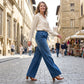 📢🎉50%Rabatt!!!🛍️🥰Damen-Jeans mit weitem Bein und Kordelzug in der Taille