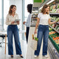 📢🎉50%Rabatt!!!🛍️🥰Damen-Jeans mit weitem Bein und Kordelzug in der Taille