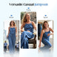 Ärmelloser Sommer-Jumpsuit für Damen mit Kordelzug in der Taille