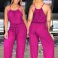 Ärmelloser Sommer-Jumpsuit für Damen mit Kordelzug in der Taille