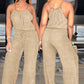 Ärmelloser Sommer-Jumpsuit für Damen mit Kordelzug in der Taille