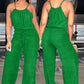 Ärmelloser Sommer-Jumpsuit für Damen mit Kordelzug in der Taille