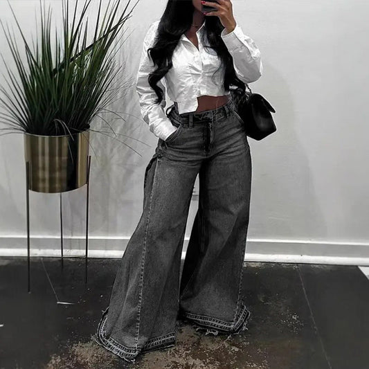 💫 2026 Favorit | Oversized-Jeans mit weitem Bein | Hohe Taille für jeden Look 📸【Viral 2026】