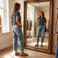 ✨🔥Damen-Retro-Cropped-Straight-Leg-Jeans👖