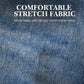 Damenjeans mit hoher Taille und geradem Bein aus Stretchmaterial