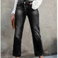 Damenjeans mit hoher Taille und geradem Bein aus Stretchmaterial