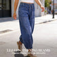 Lässige Damenjeans mit Kordelzug und Laternenform