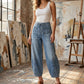 Lässige Damenjeans mit Kordelzug und Laternenform