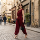 2-teiliges Set aus Bodysuit-Oberteil und Haremshose für Damen