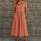 Lässiges Midi-Shirtkleid für Damen mit hoher Taille
