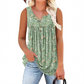 👕 LIMITIERTES ANGEBOT: 50% RABATT! ☀️ Ärmelloses Damen-Top – Mit Print, Knopfleiste & Leichtem Stoff ✨