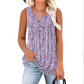 👕 LIMITIERTES ANGEBOT: 50% RABATT! ☀️ Ärmelloses Damen-Top – Mit Print, Knopfleiste & Leichtem Stoff ✨