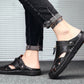 🏆Handgefertigt aus echtem Leder🥇Lässige Sandalen mit umklappbarem Fersenriemen für Herren