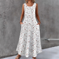 🔥NUR FÜR BEGRENZTE ZEIT: 50 % RABATT!🔥  👗 Ärmelloses Maxikleid für Damen mit Blumenmuster – mit Seitentaschen, elegant und bequem 🌸