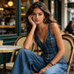 ⏳💫 ZEITLICH BEGRENZTES ANGEBOT! Ärmelloser Damen Jeans-Overall mit V-Ausschnitt & Weitbein