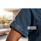Lässiges Jeanskleid mit halbem Reißverschluss für Damen