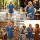 Damen lässiges Denim-Kleid mit lockerer Passform