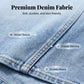 Damen-Jeansrock mit hoher Taille und Schlitz vorne