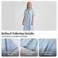👗Damen lässiges Hemdkleid aus Leinen-Mischung