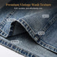 Damen Denim-Maxirock mit mehrlagiger Taille