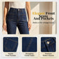 ✨👖 Modische Capri-Jeans mit hoher Taille & ausgestellter Form | Bequem & schlank machend