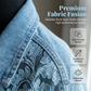Locker sitzende Damenjeansjacke mit Blumenmuster und Spitzen-Patchwork